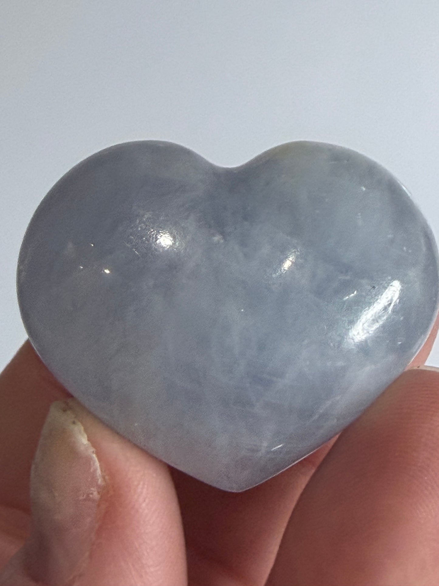 Blue Calcite Heart – 4cm (Intuitively Chosen)