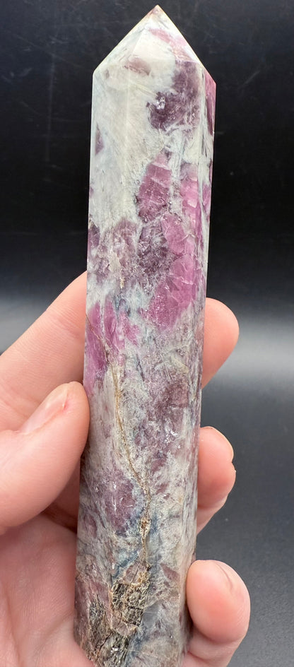 Rare Multi-Mineral Tower – Pink & Blue Tourmaline, Aquamarine, Smokey Quartz, Lepidolite & Mica - Crystal wonderland By Lisa