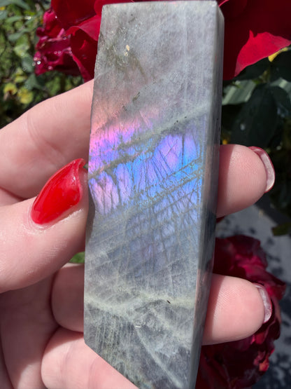 Labradorite Crystal Freeform – Pink & Purple Flash | 65g B