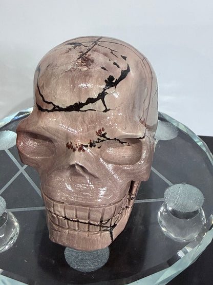 Picture Jasper Skull Carving – 338g