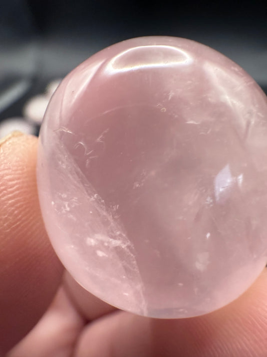 Rose Quartz Pocket Palm Stone