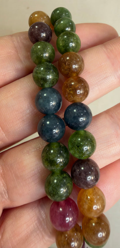 8mm Multicolour Tourmaline Bracelet