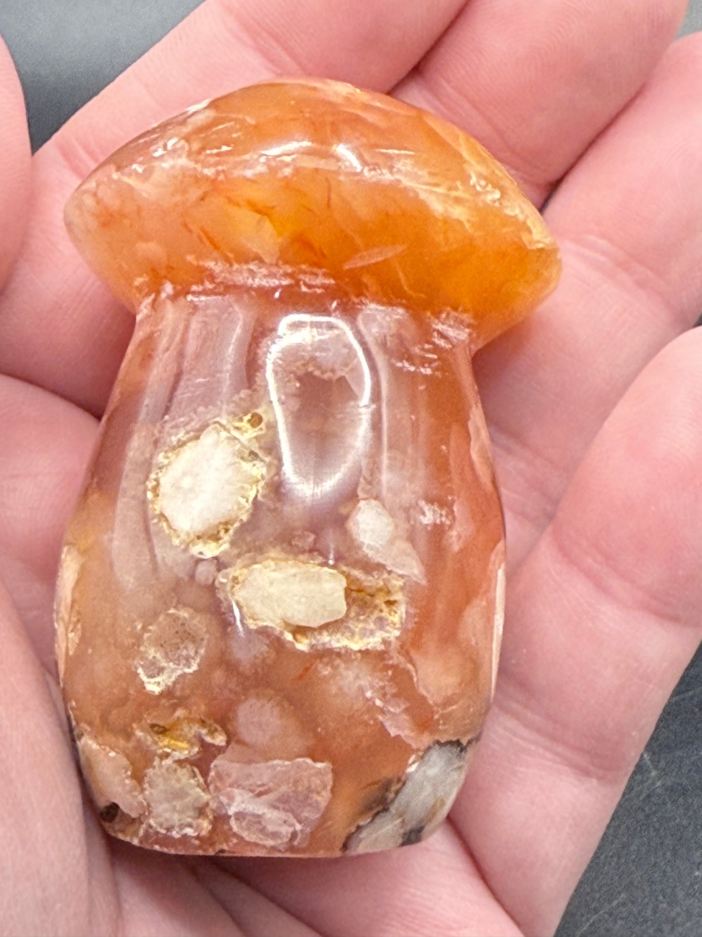 Sakura Flower Agate Mushroom