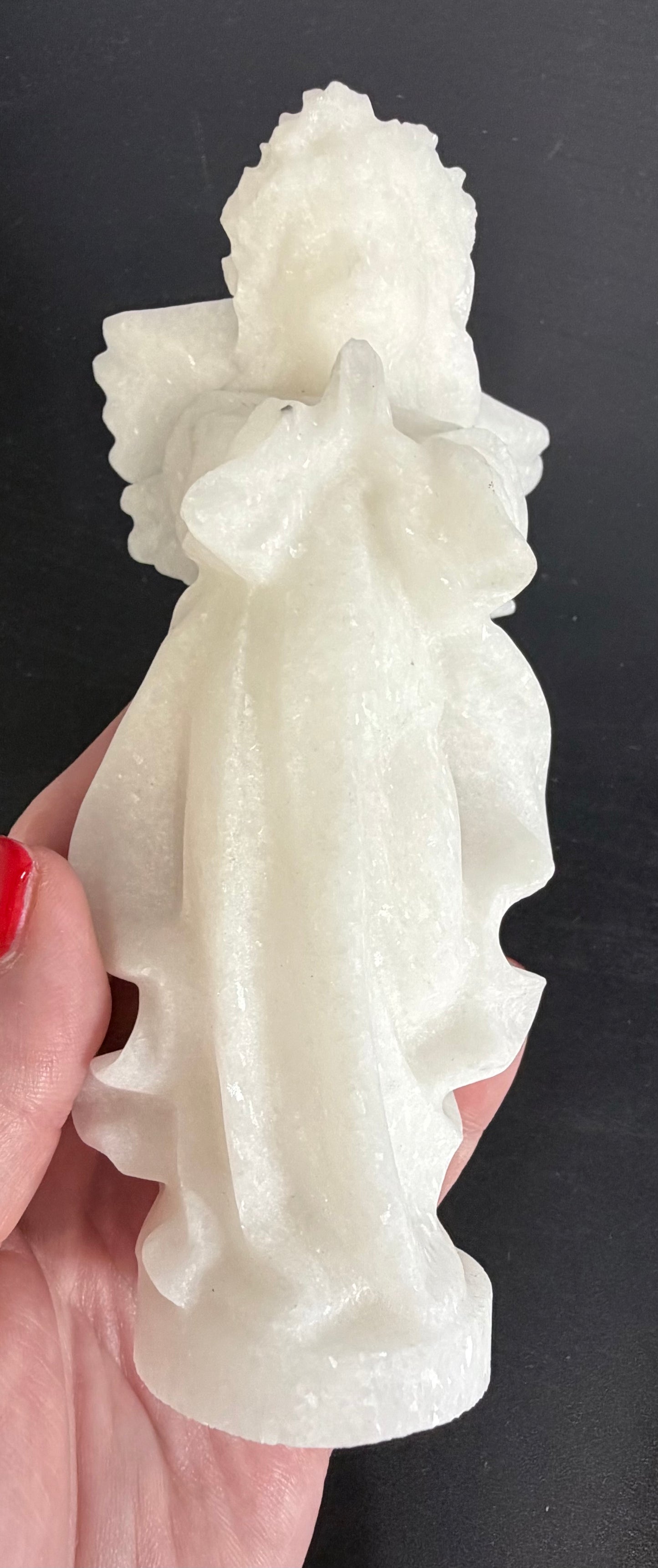 White Calcite Angel Crystal Carving – 15cm