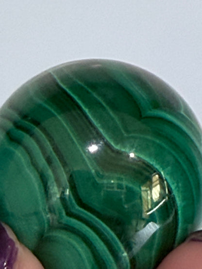 Malachite Sphere Premium– Exceptional Banding | Madagascar 3.5cm -