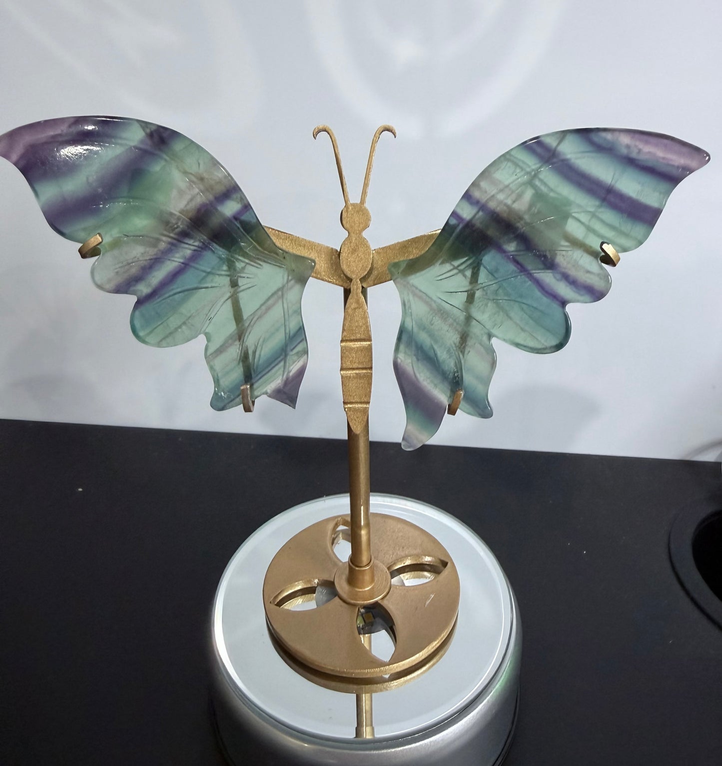Rainbow Fluorite Butterfly on Stand – 15cm (Discounted)