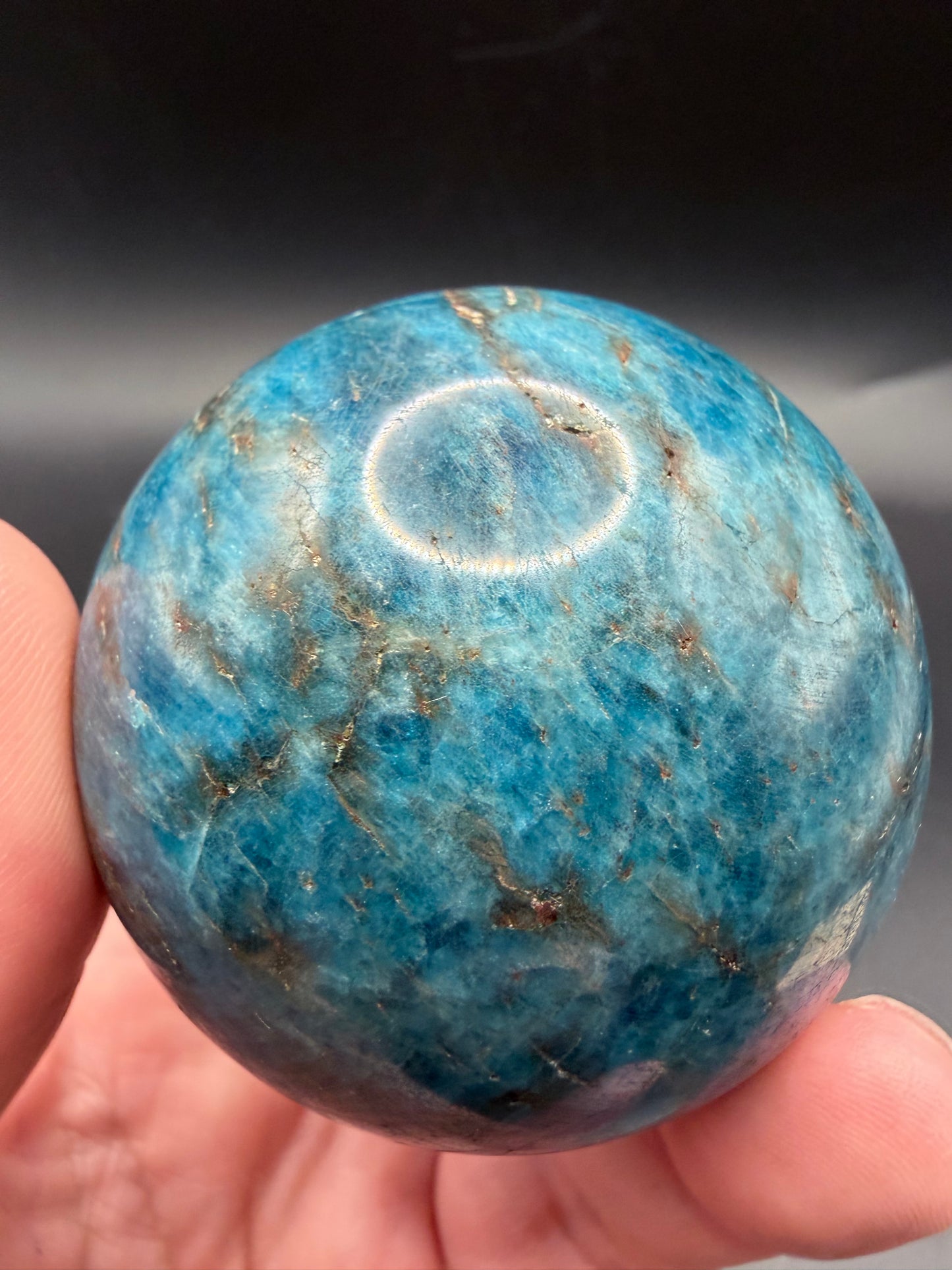 Blue Apatite Sphere