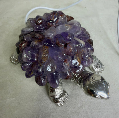 Amethyst Turtle Colour Changing USB Lamp