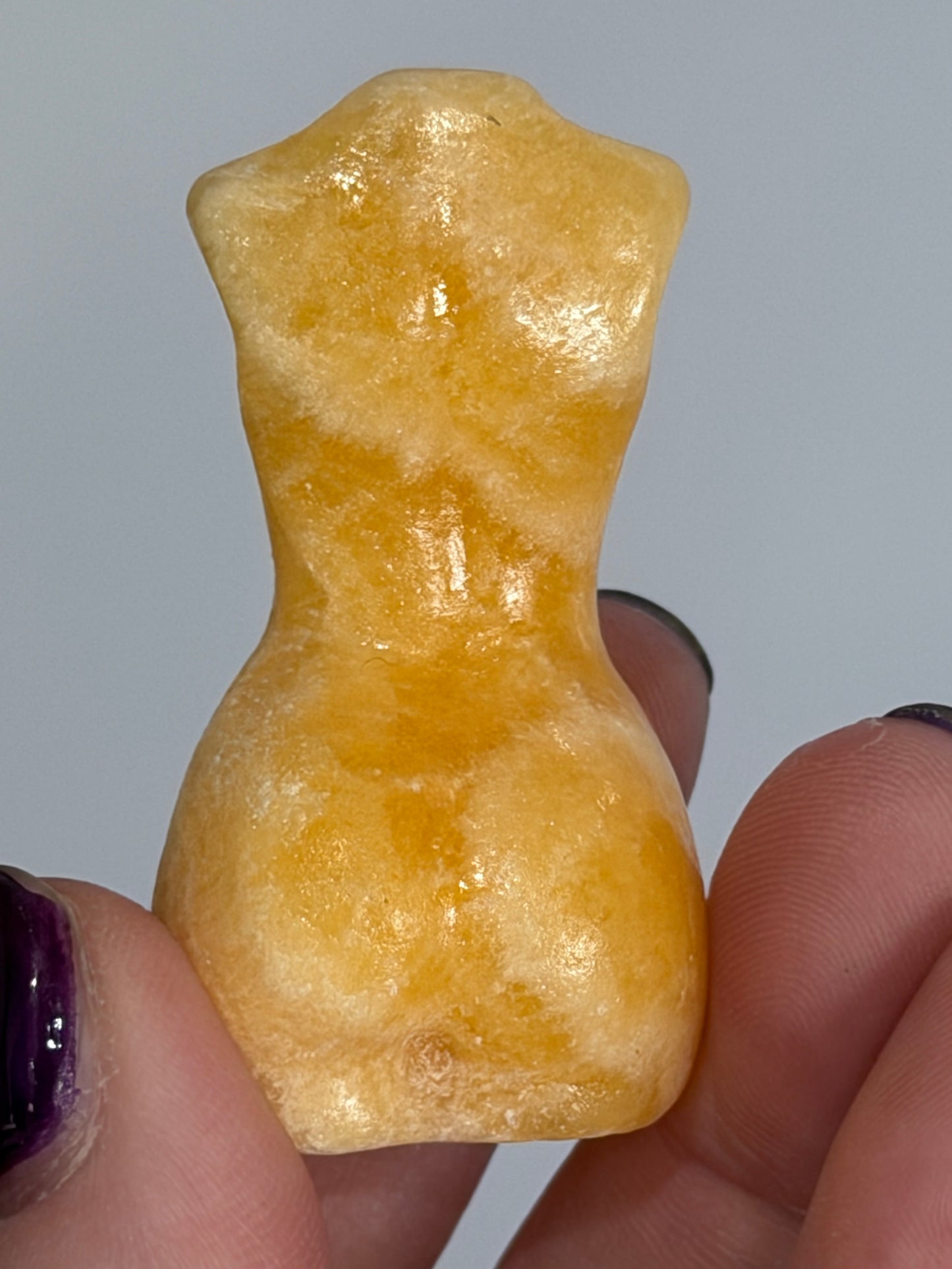 Yellow Calcite Goddess Carving – 5cm
