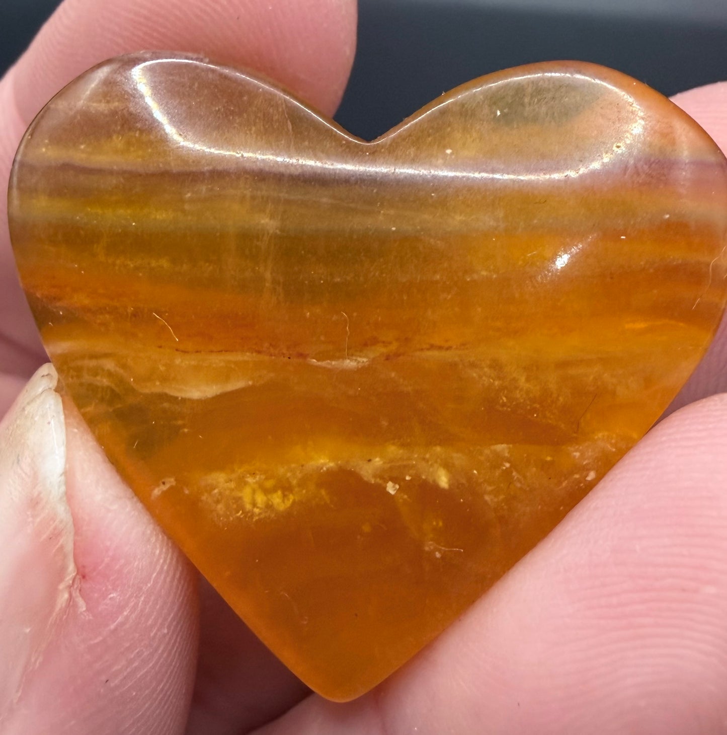 Fluorite Hearts Assorted Colours – 4cm