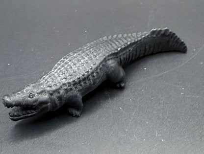 Black Obsidian Crocodile Carving
