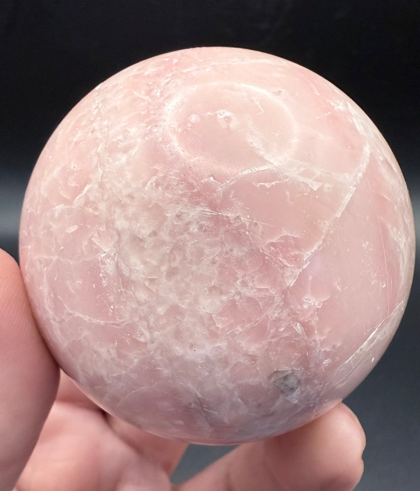 Pink Opal Sphere – 360g / 6.3cm