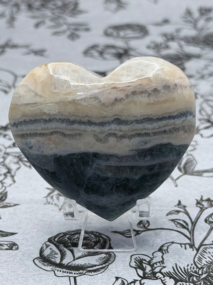 Fluorite in Matrix Heart – UV Reactive 133g | 6.2 x 5.7cm