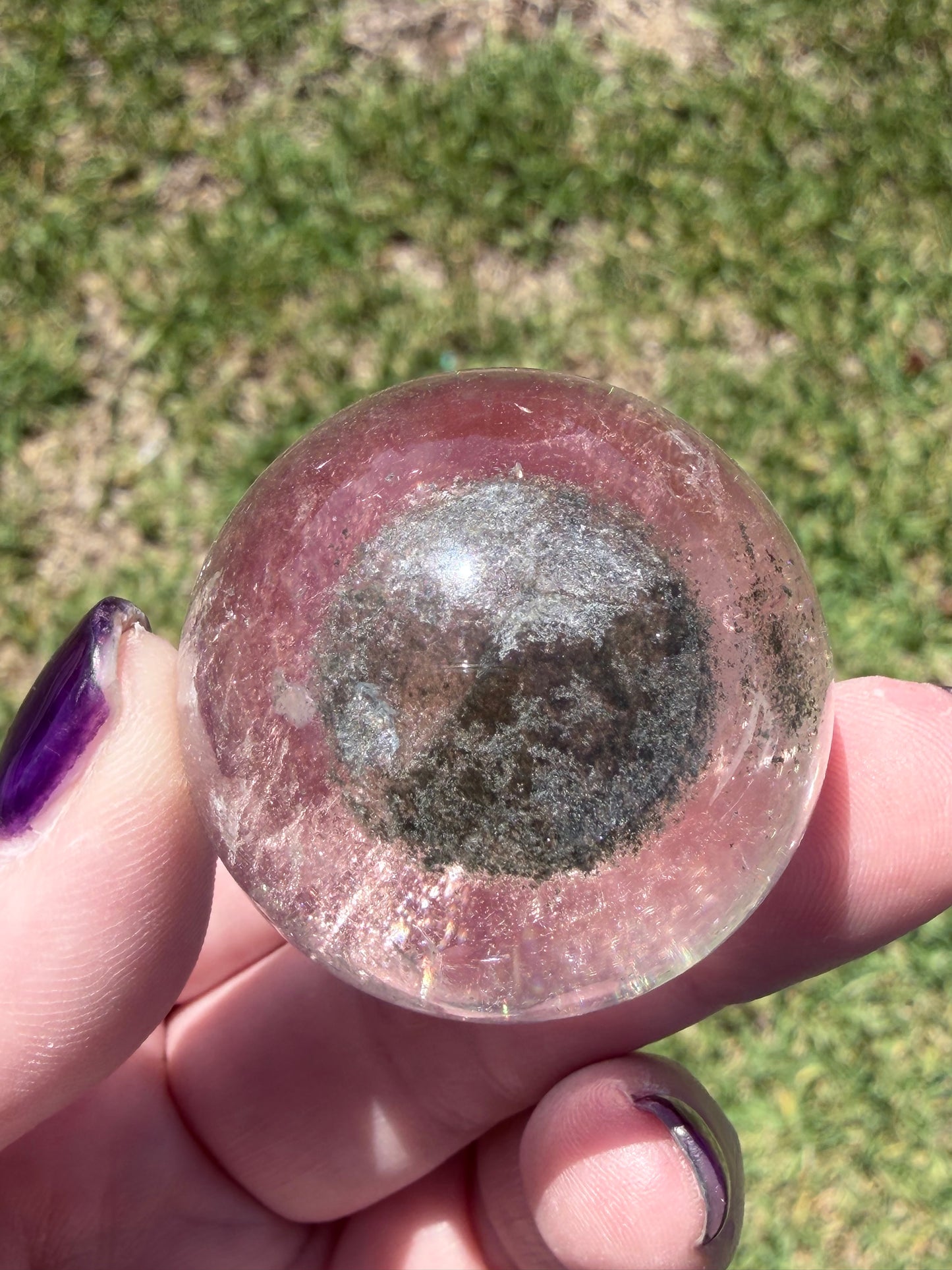 Lodolite (Garden Quartz) “Eye” Sphere – 4cm | 82g