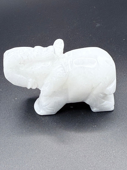 Milky Quartz Elephant