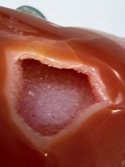 Carnelian Agate Geode Heart C -