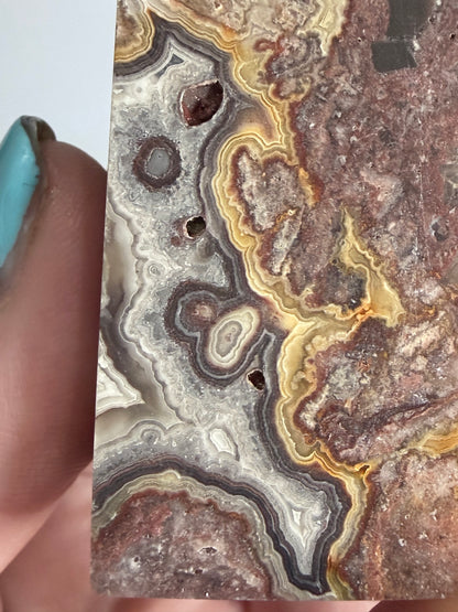 Mexican Crazy Lace Agate Tower –B