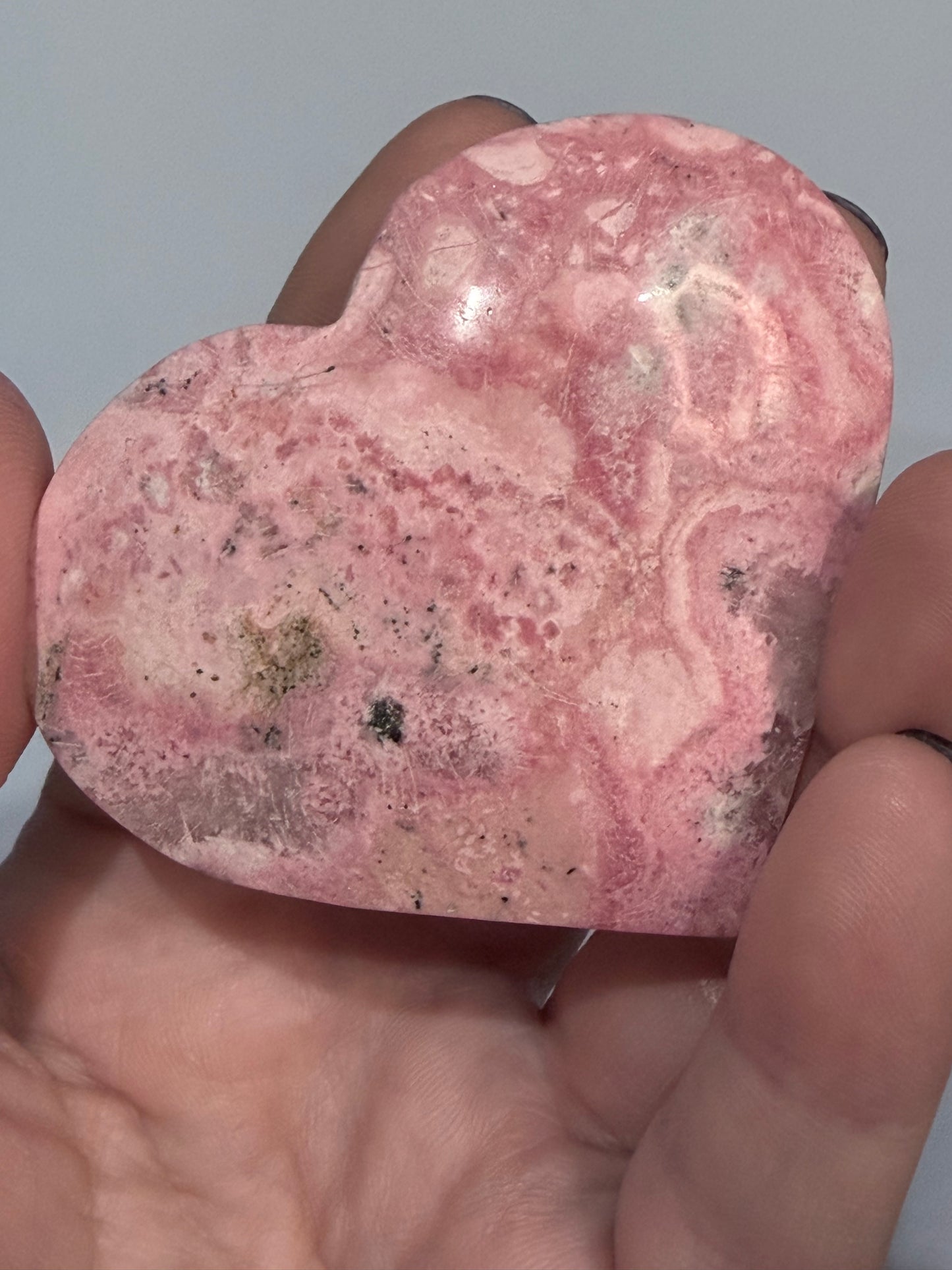 Pink Rhodonite Heart (Peru) A