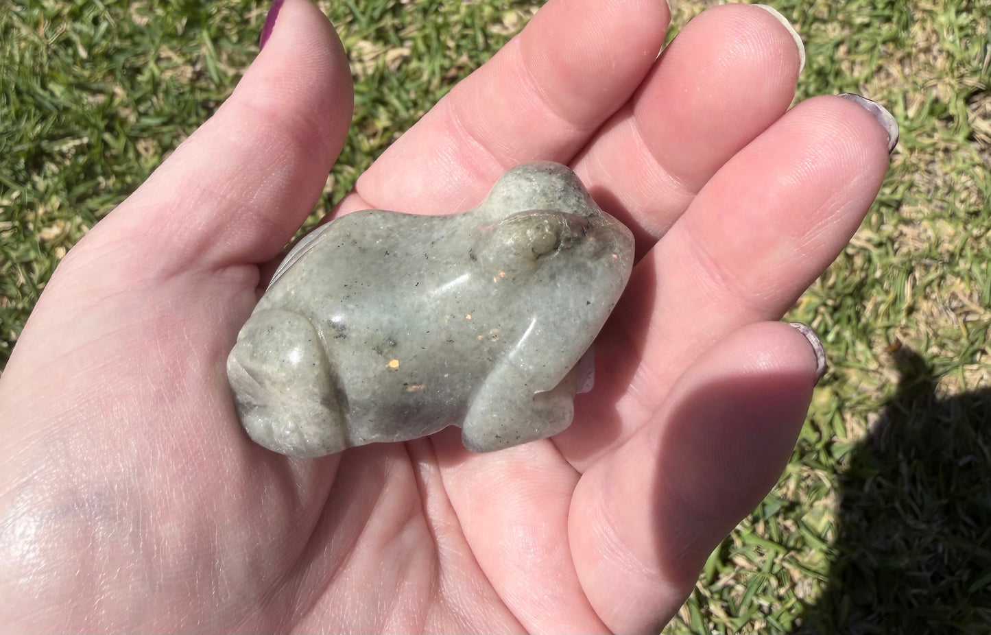 Labradorite Frog Carving