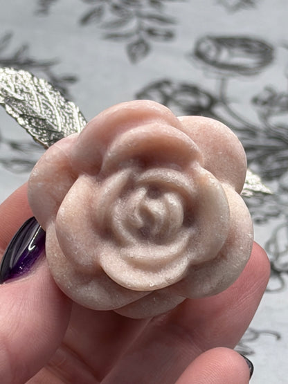 Pink Opal Rose Stem (22cm)