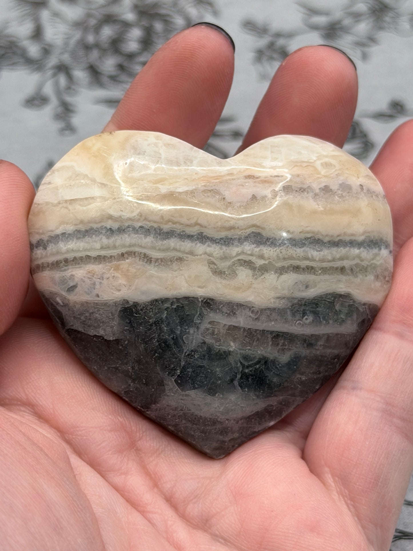 Fluorite in Matrix Heart – UV Reactive 133g | 6.2 x 5.7cm