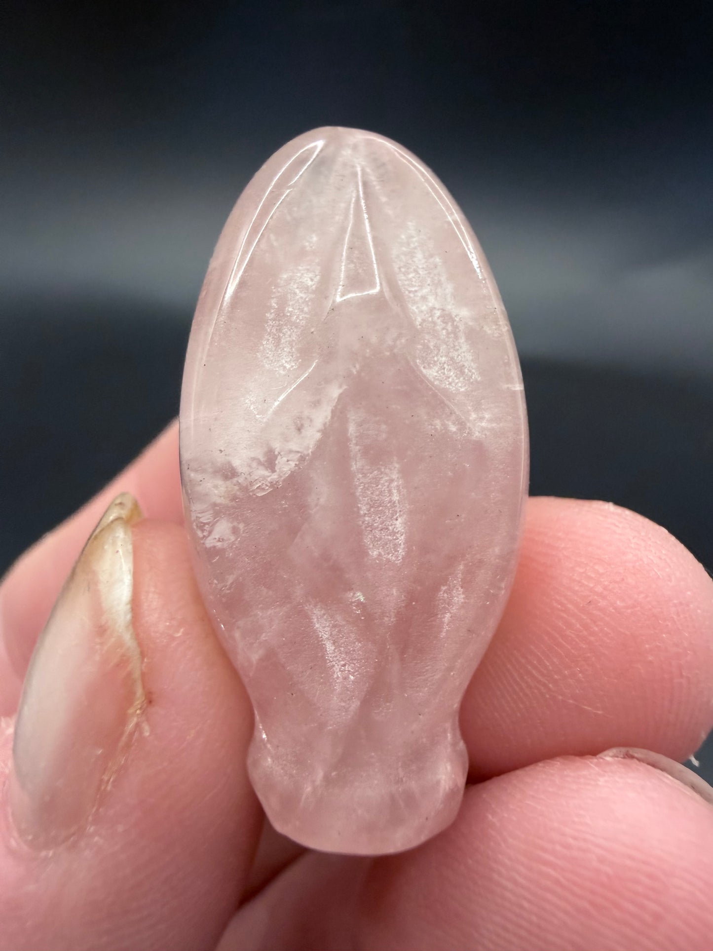 Rose Quartz Source of Life Carving