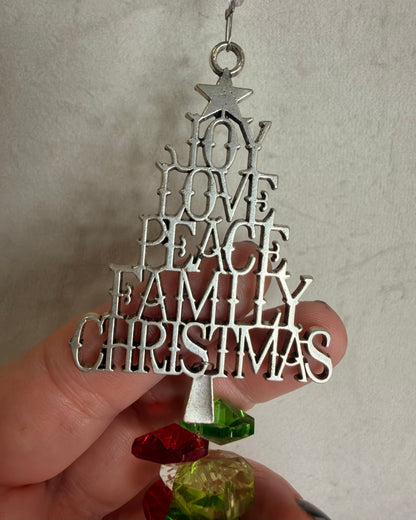 Christmas Tree Glass Suncatcher – 40cm