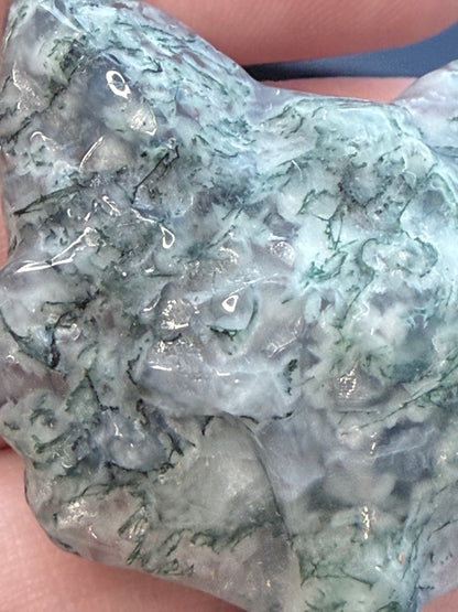 Moss Agate Mini Fox Mask