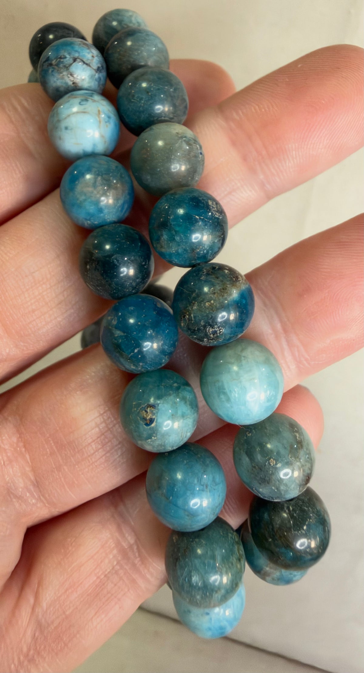 10mm Blue Apatite Bracelet
