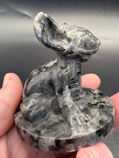 Larvikite Stitch Carving – 6.5cm | 151g