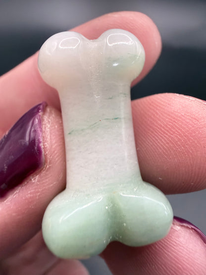 Crystal Dog Bone Carvings