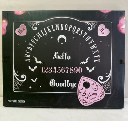 Pretty Deadly Pink & Black Ouija Style Talking Board with Planchette – 39cm