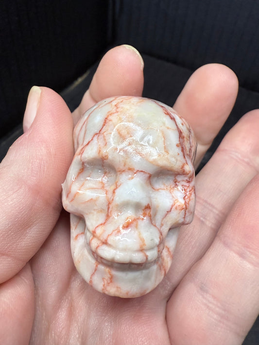 Red Vein Jasper Skull