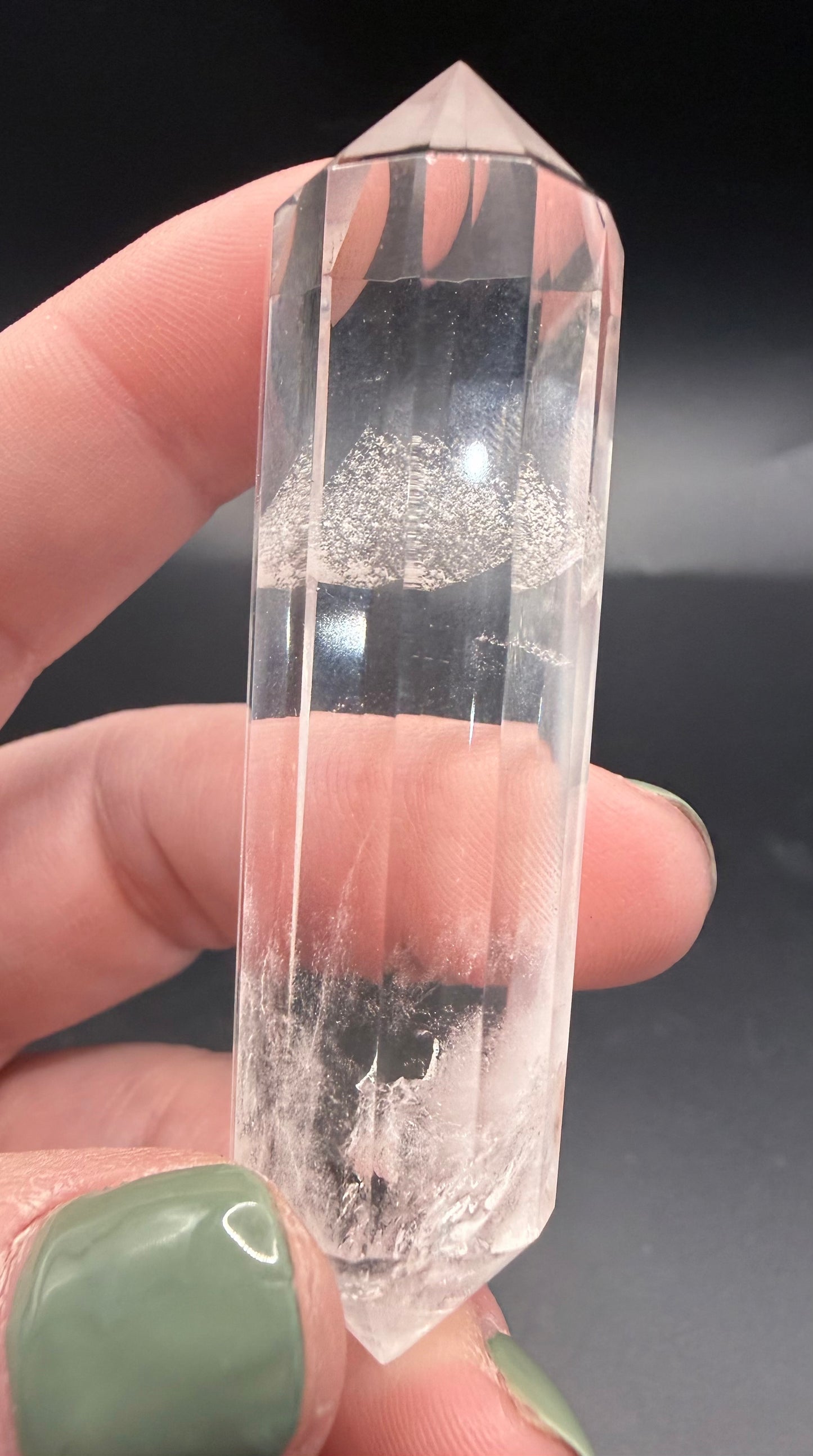 Clear Quartz Vogel Wand – 43 g | 7.3 × 2 cm