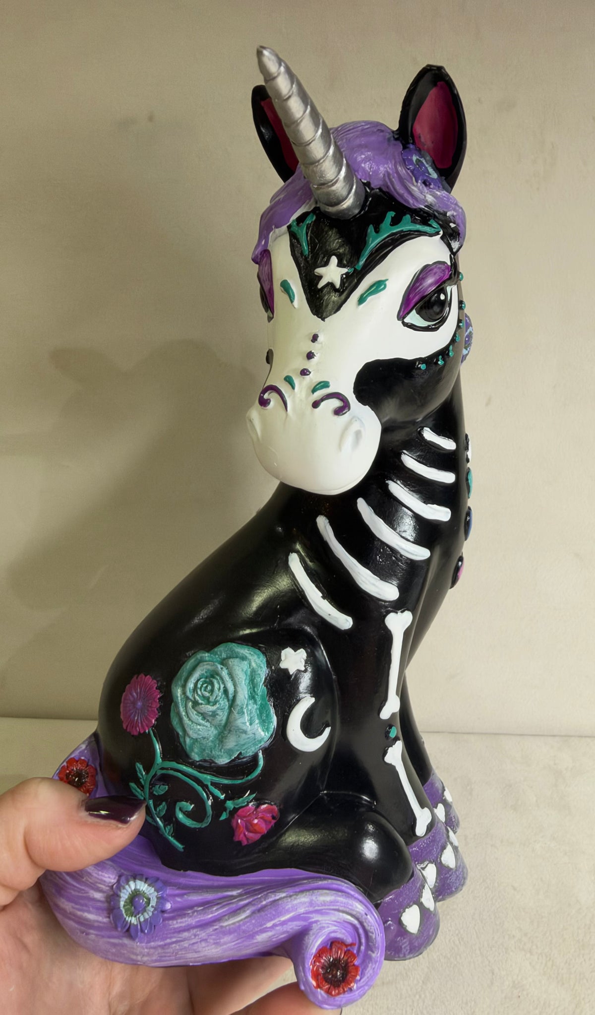 Sugarcorn Gothic Skeleton Unicorn Figurine – Nemesis Now – 22cm