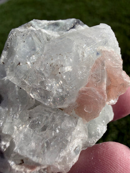 Jalgaon Apophyllite Cluster with Peach Stilbite, Heulandite & Chalcedony – India