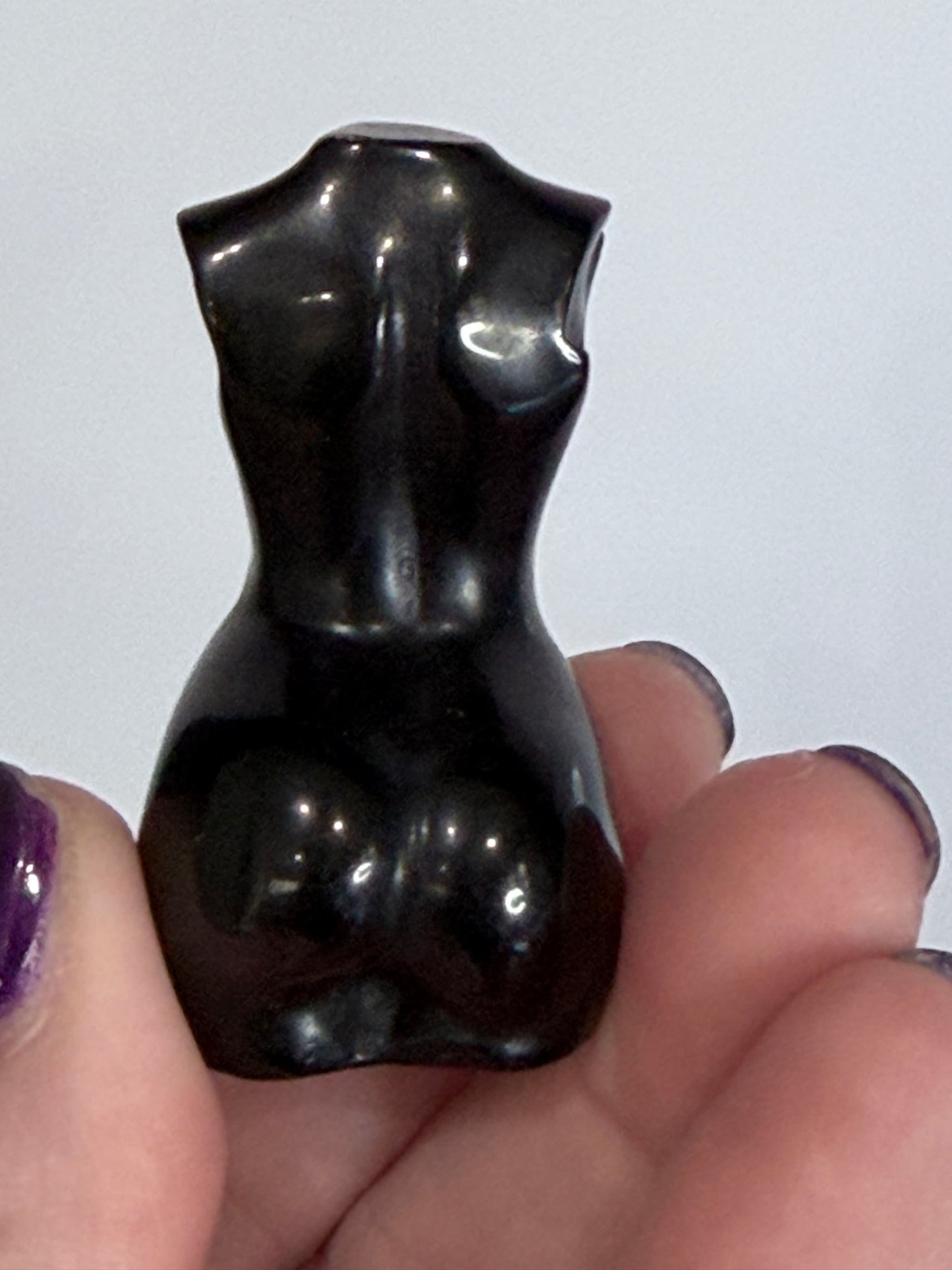 Black Obsidian Goddess Carving – 5cm