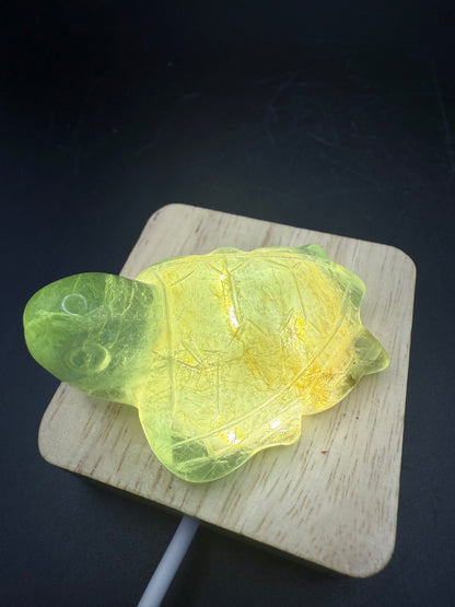 Fluorite Turtle Carving with Dendritic Inclusions