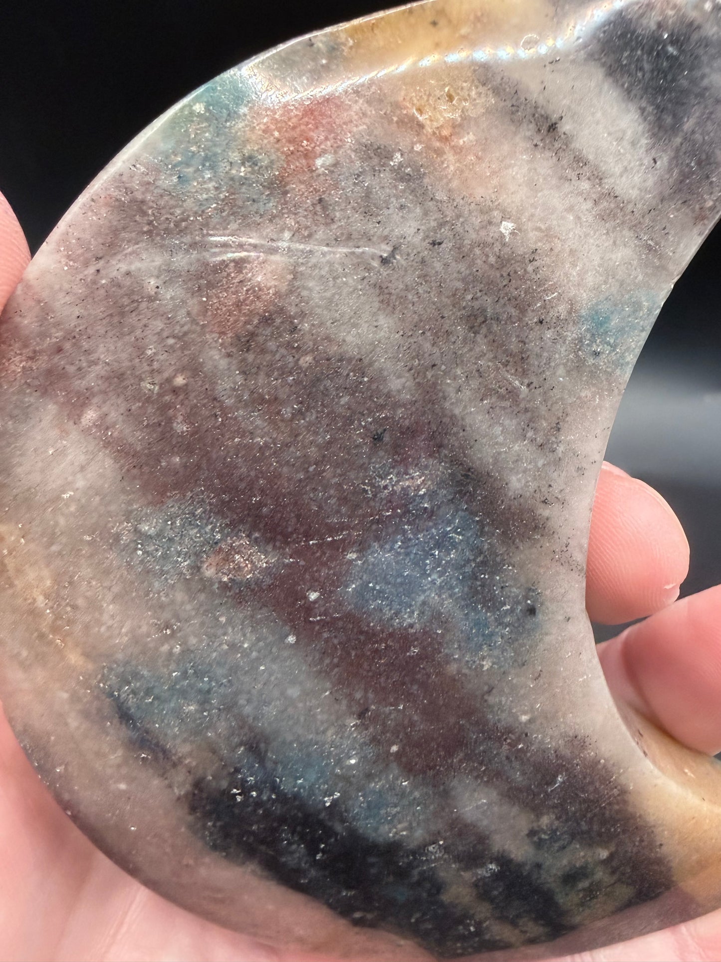 Trolleite Moon on Custom Stand