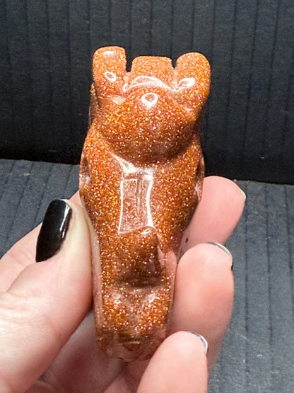 Goldstone Unicorn Head