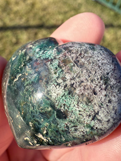 Ocean Jasper 4cm Puffy Heart