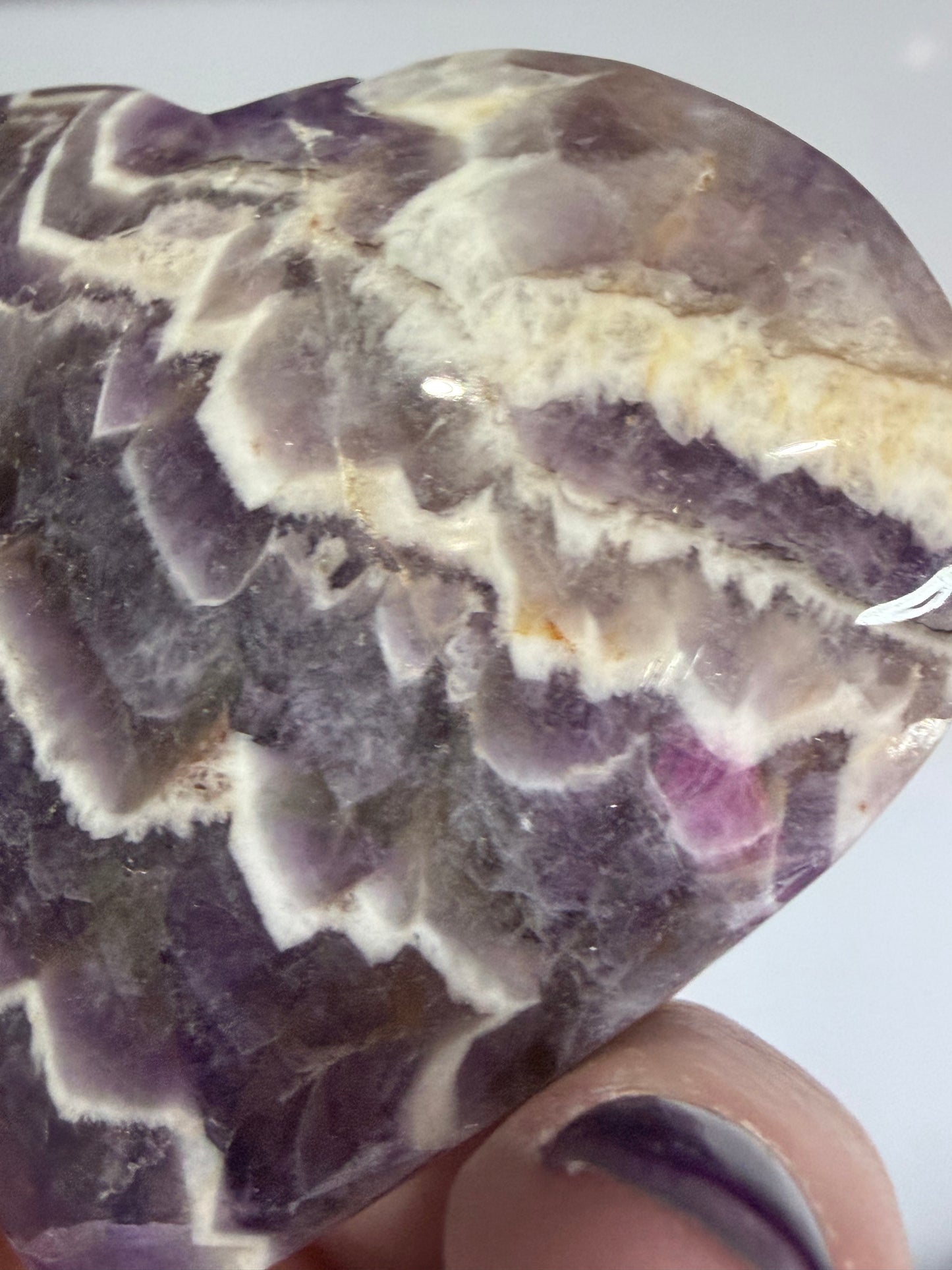 Chevron Amethyst Heart – Free Standing A