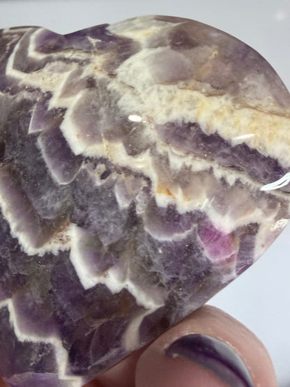 Chevron Amethyst Heart – Free Standing A