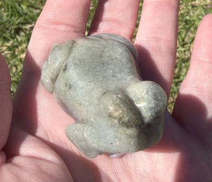 Labradorite Frog Carving