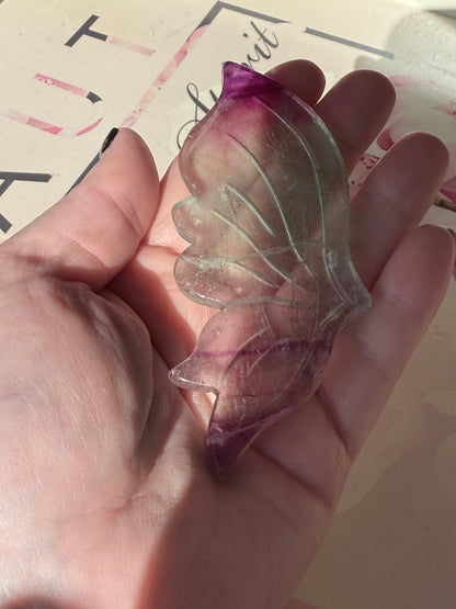 Beautiful Green and Purple Fluorite Butterfly