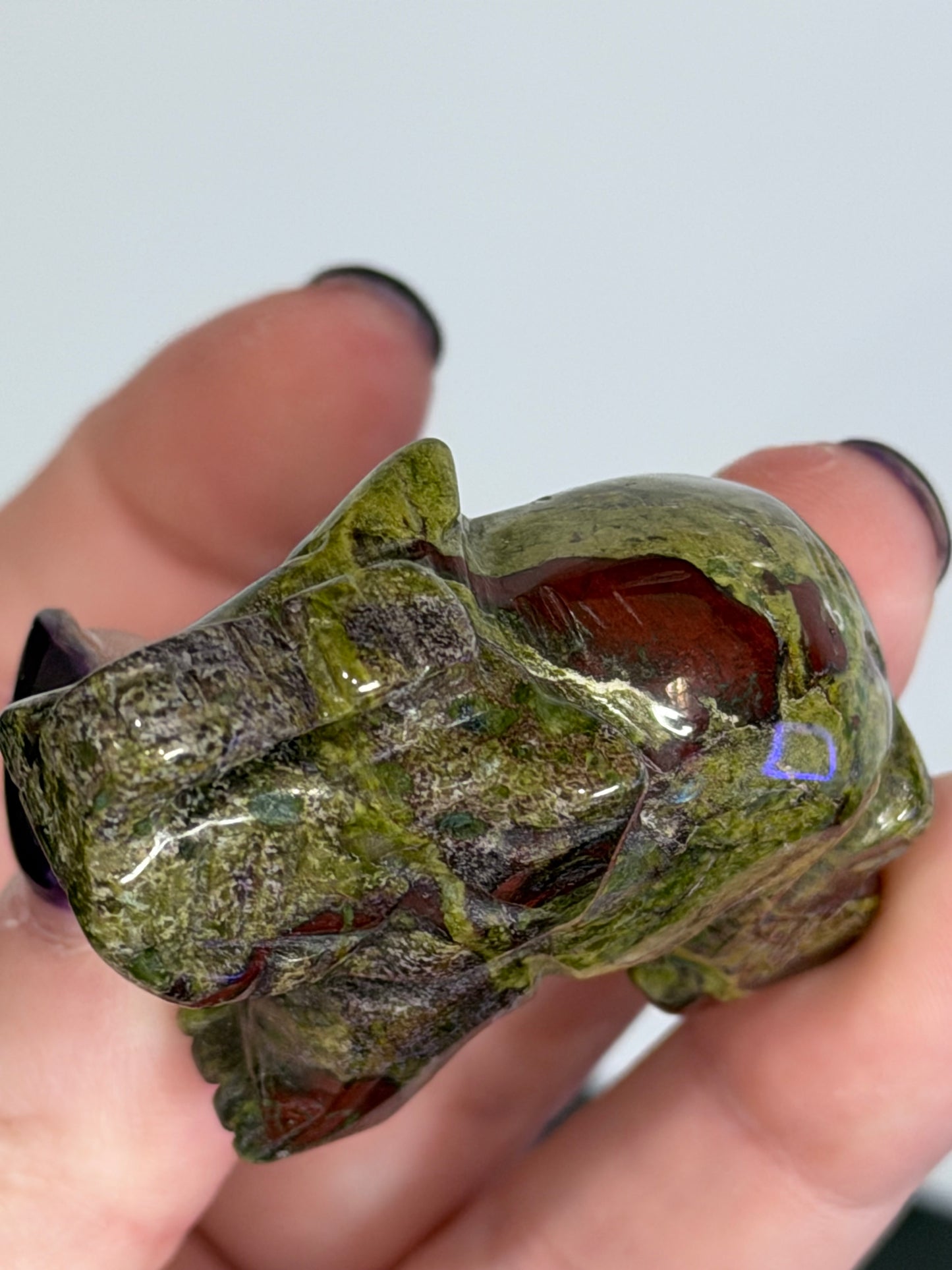 African Bloodstone Elephant Carving – 5 cm