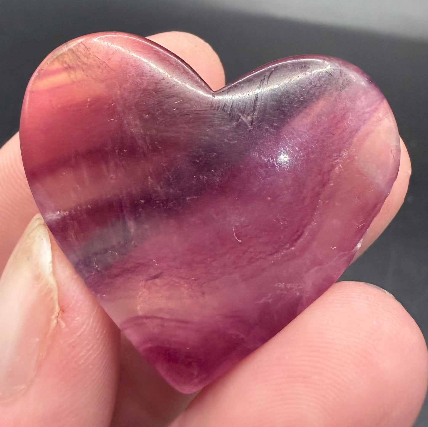 Fluorite Hearts Assorted Colours – 4cm