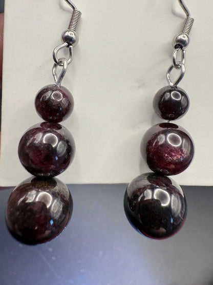 Garnet Dangle Earrings