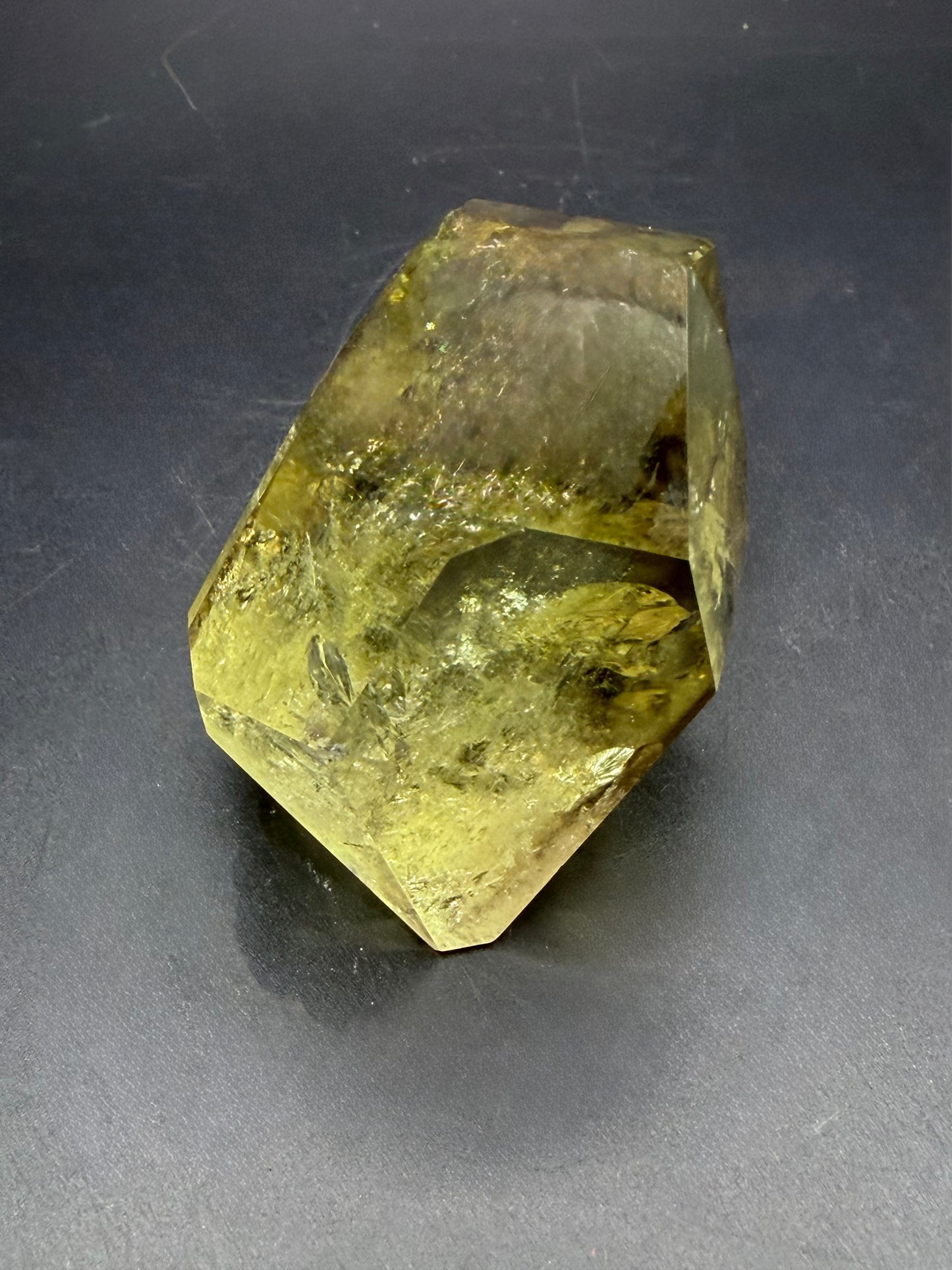 Golden Citrine Freeform — High Clarity with Rainbow Inclusions