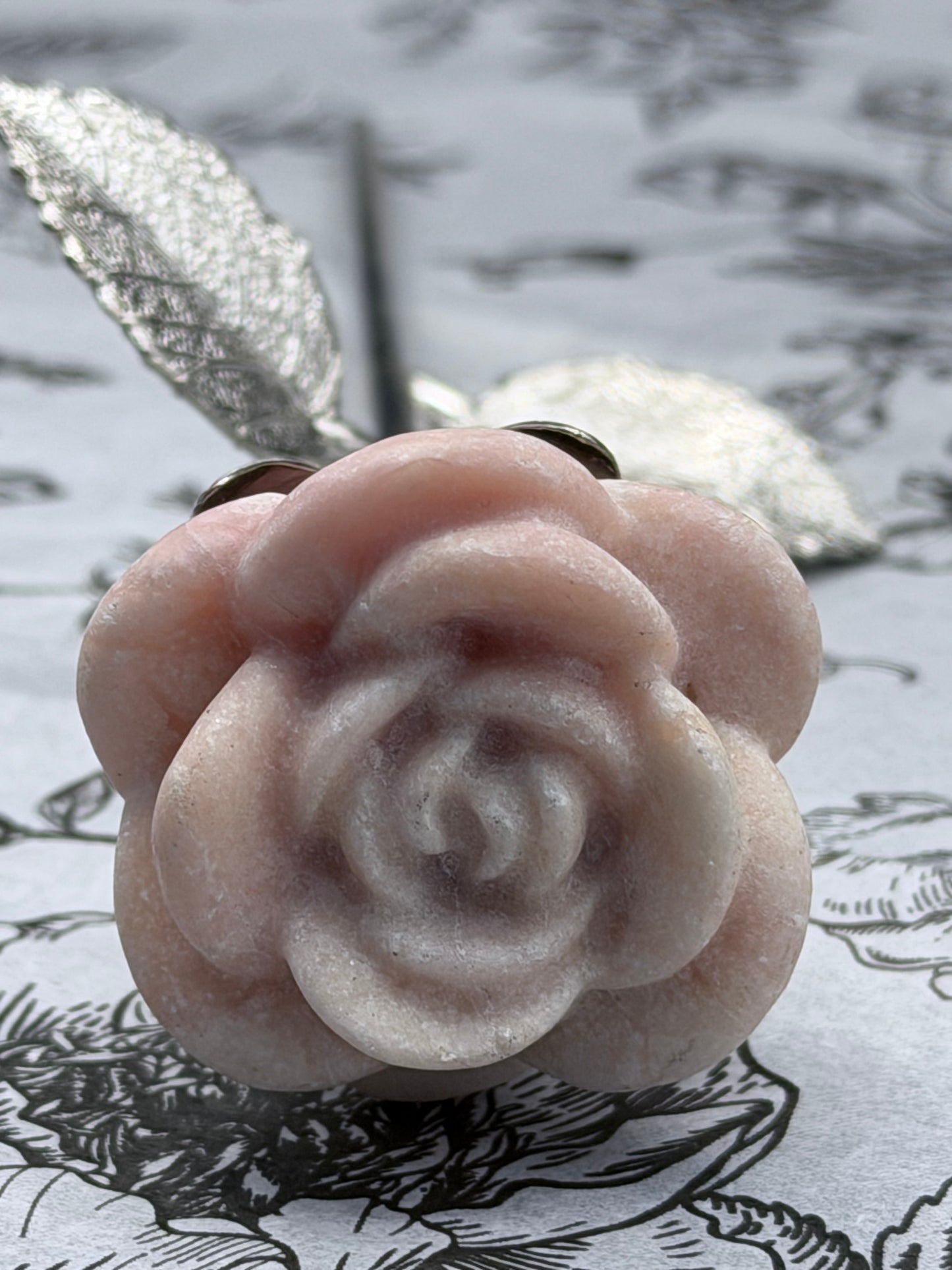 Pink Opal Rose Stem (22cm)